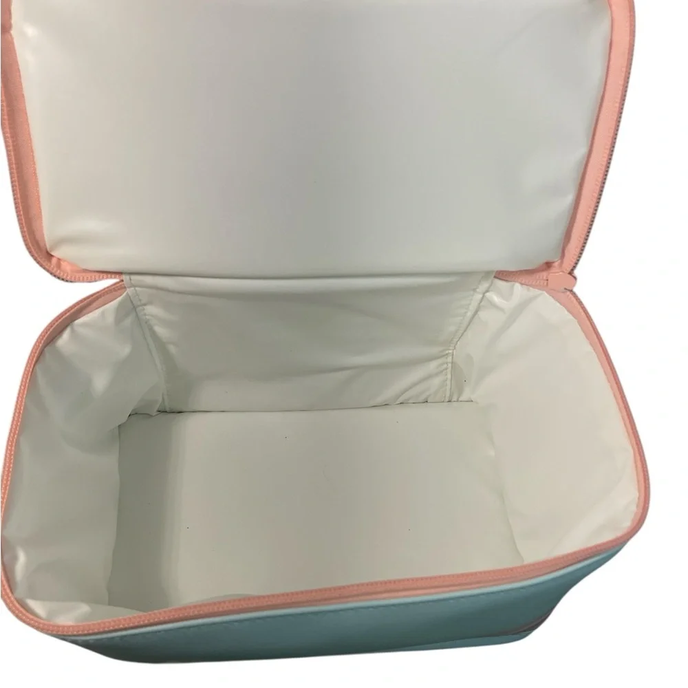 Jadelynn Brooke Pink and White Striped Kids Cosmetic Bag